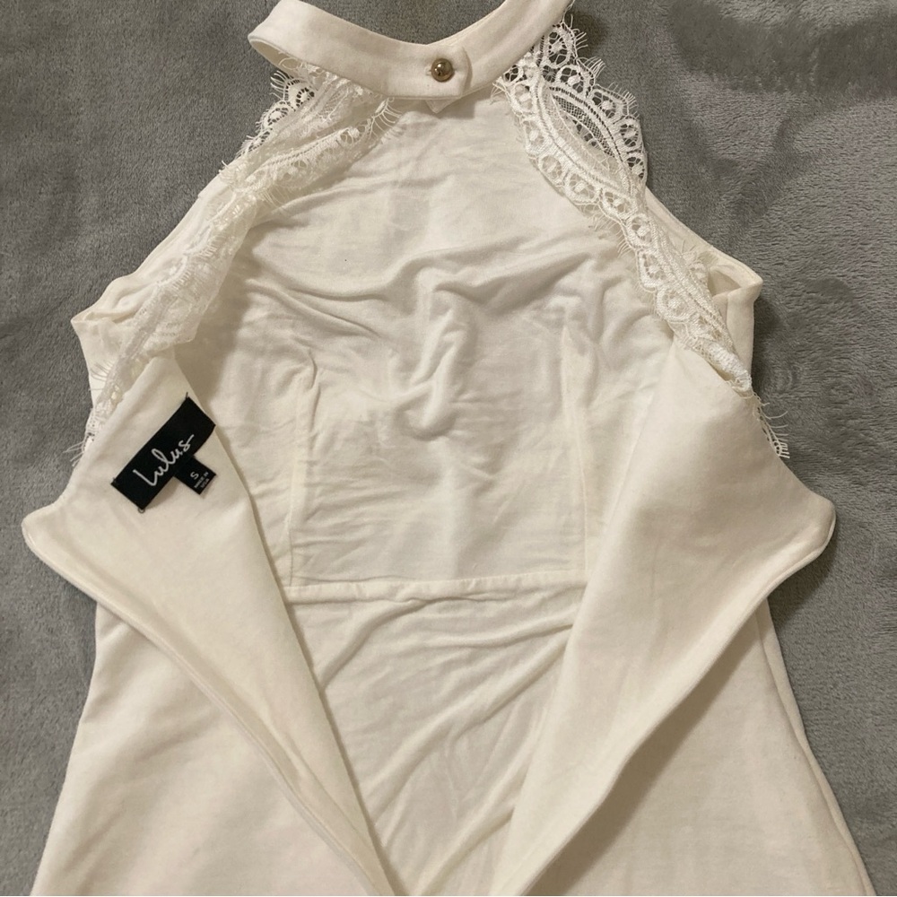 Lulu's Ivory Lace Dress - Picture 9 of 16